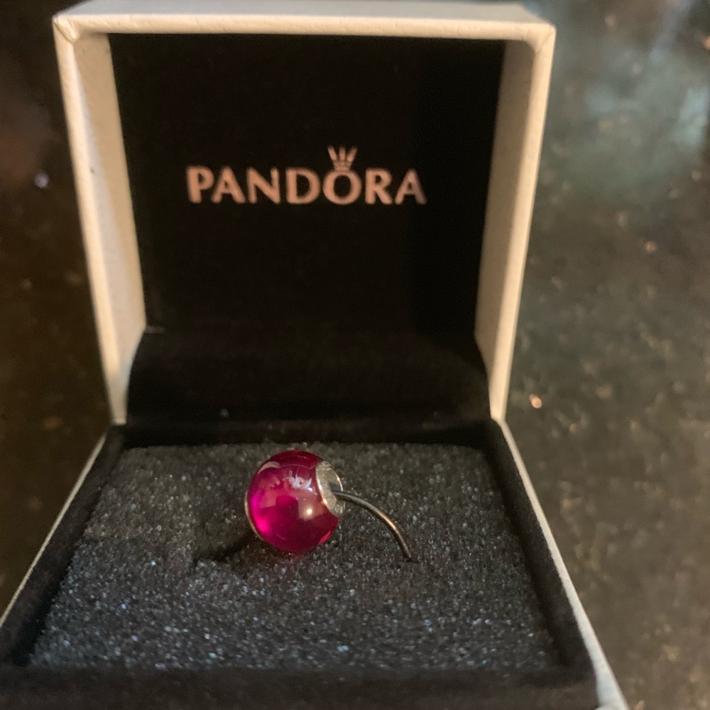 Pandora Retired Essence Charm Silver & Ruby